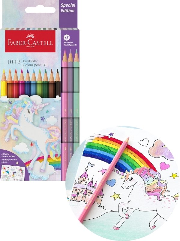 Faber Castell unicorn color pencils 10+3