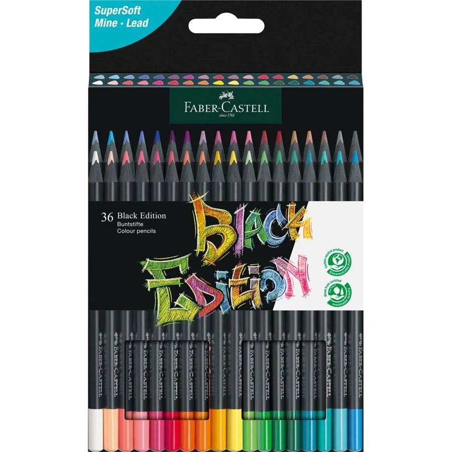 Faber-Castell - Black Edition Colour Pencils 36x