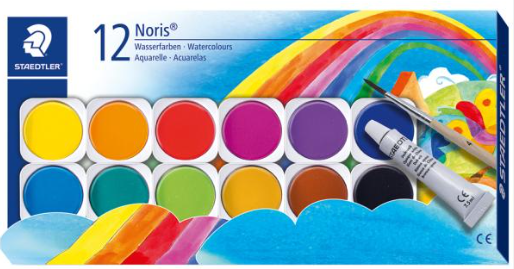 STAEDLER NORIS WATERCOLOR AQUARELLE 12+1X7,5ML