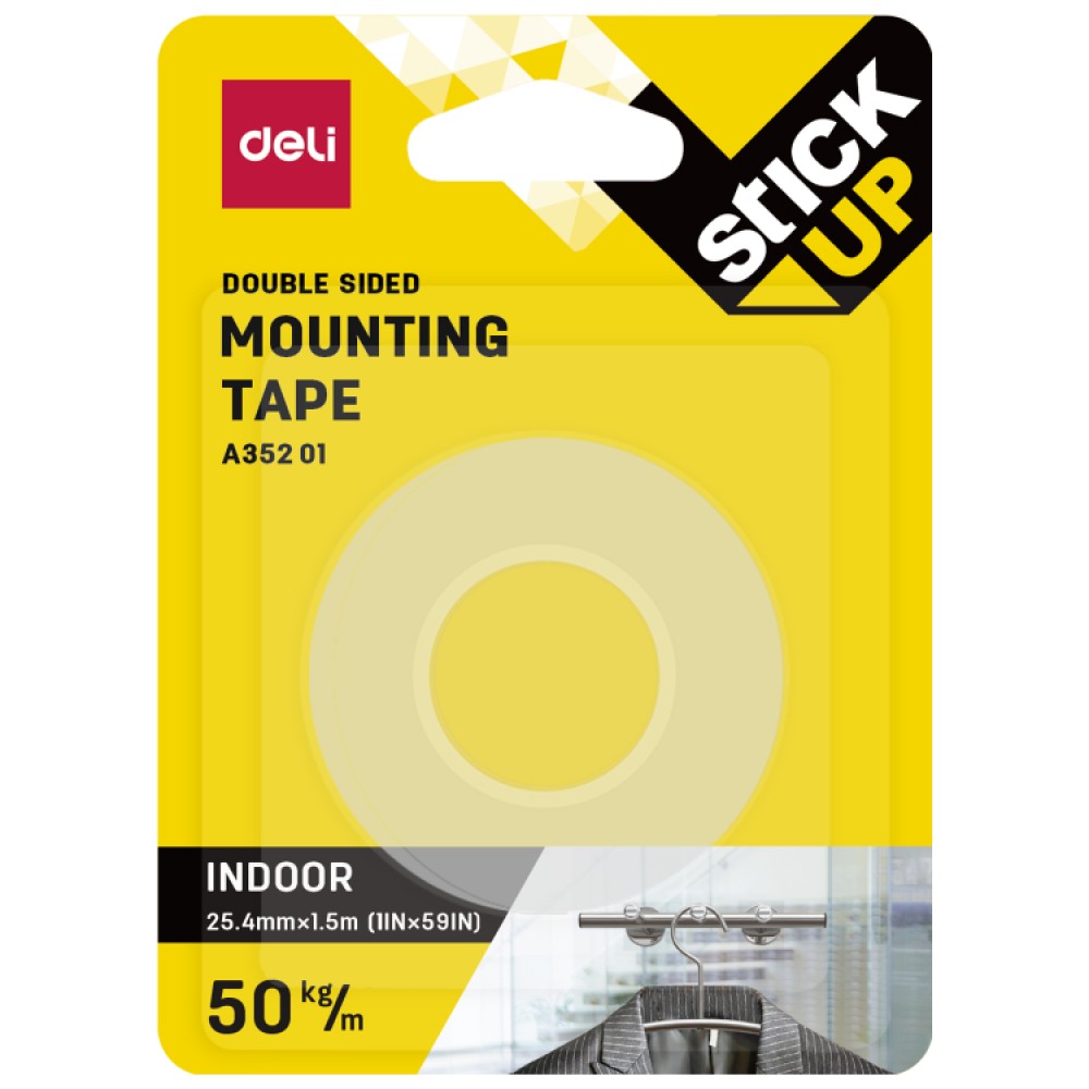 DELI bi-adhesive 25mmx1.5m