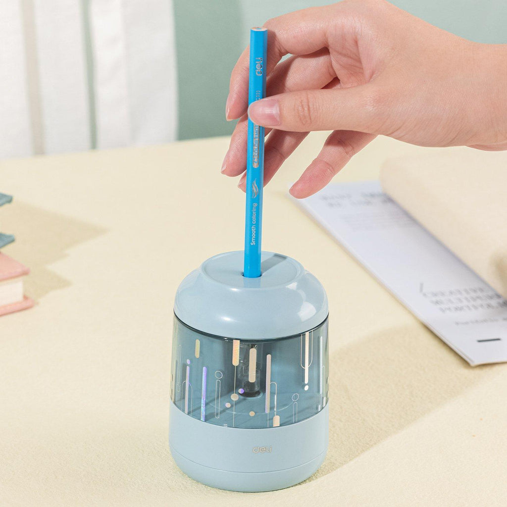 DELI ELECTRIC PENCIL SHARPENER - BLUE