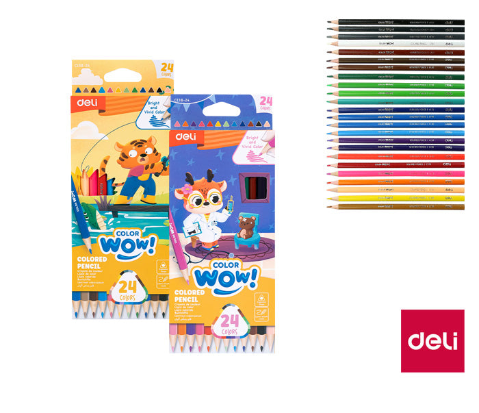 DELI Colored Pencil 12-18-24 pencils